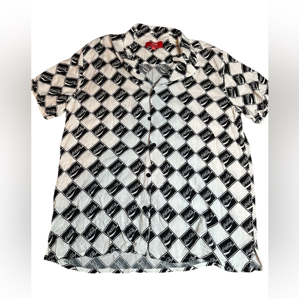 nwot mens coca cola pac sun collared shirt